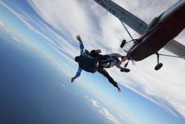 Heather is going to throw herself out of a plane!