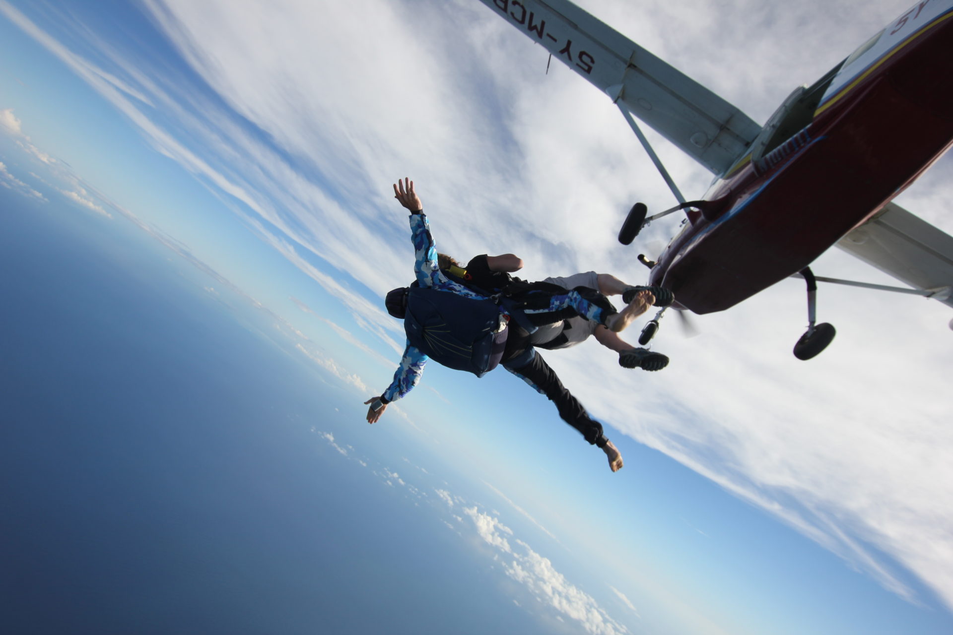 Heather is going to throw herself out of a plane!