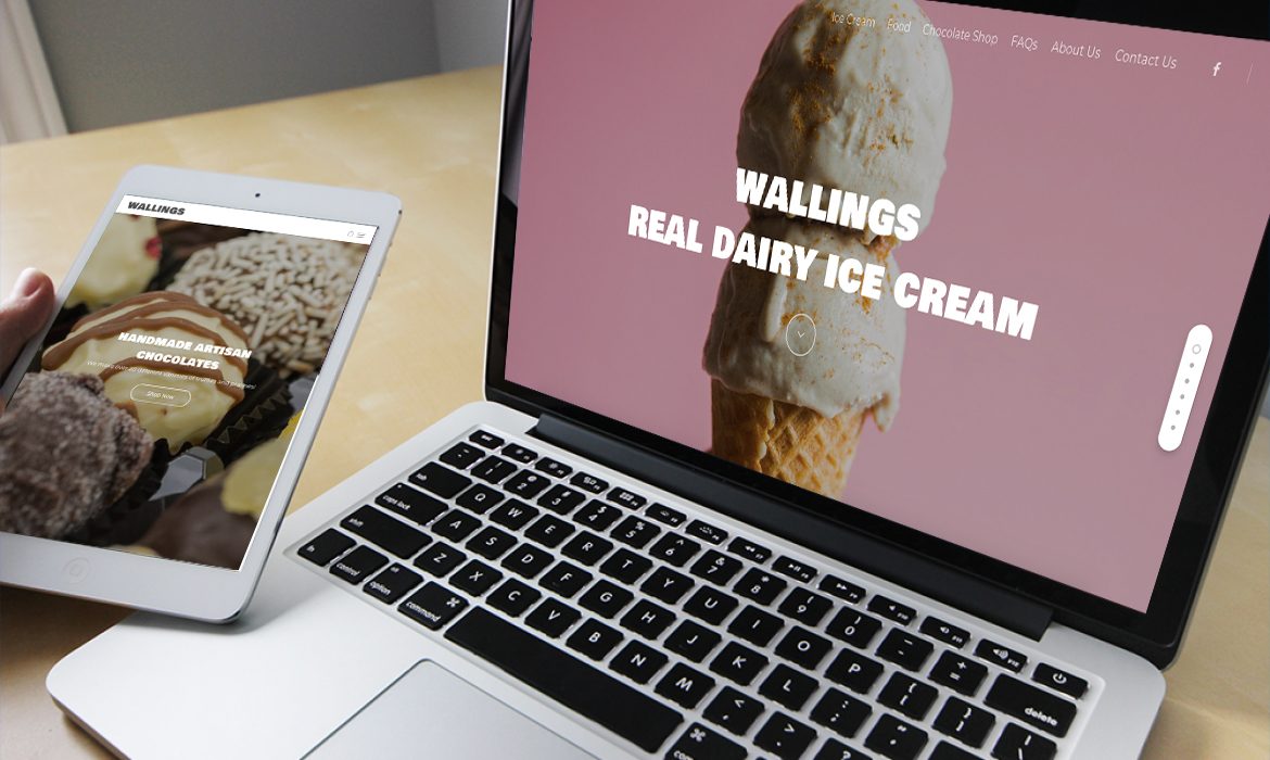 Wallings Website on Desktop